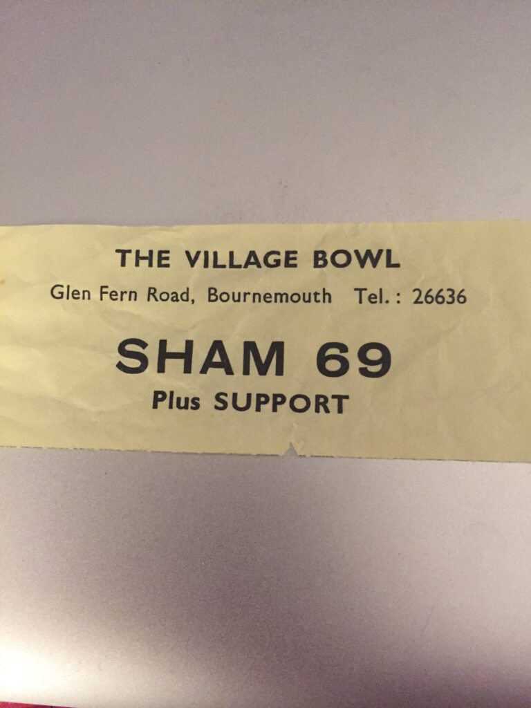 Sham 69 ticket 1978