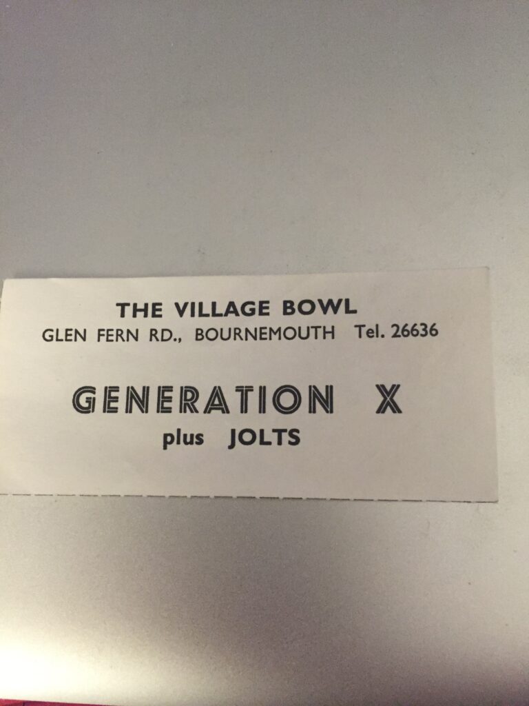 Generation X ticket 1978