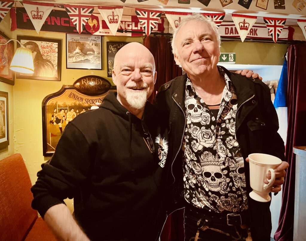 Me with T.V. Smith of the Adverts at the Ancienne FĂŠe Verte in Anlier.